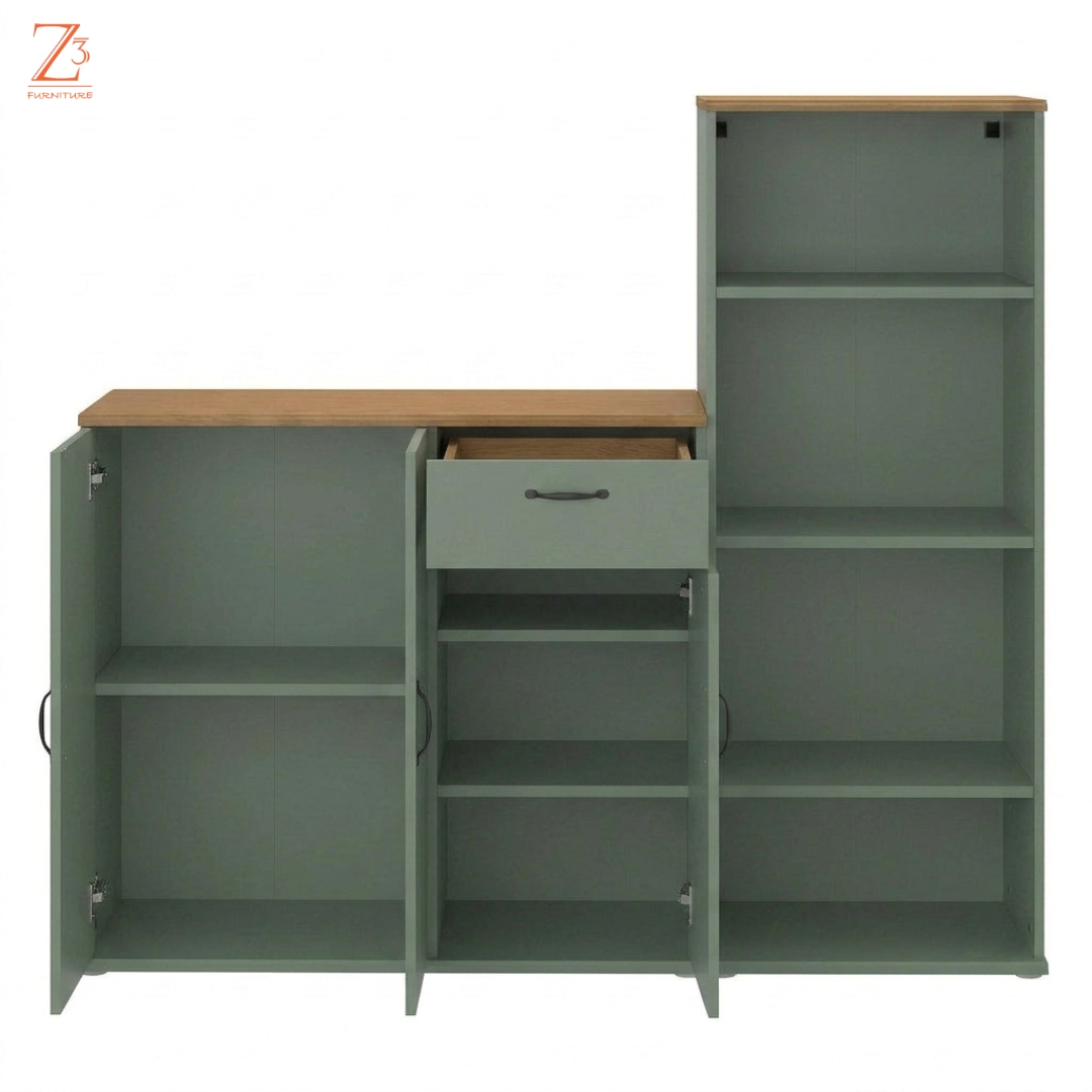 Midnight Blue Storage Side Board Unit Z Cube Furniture 3
