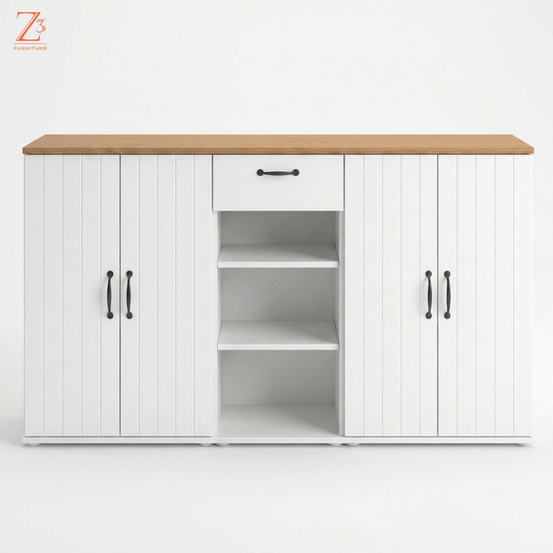 Nordic Sideboard White Storage Cabinet 1 Z cube Furniture
