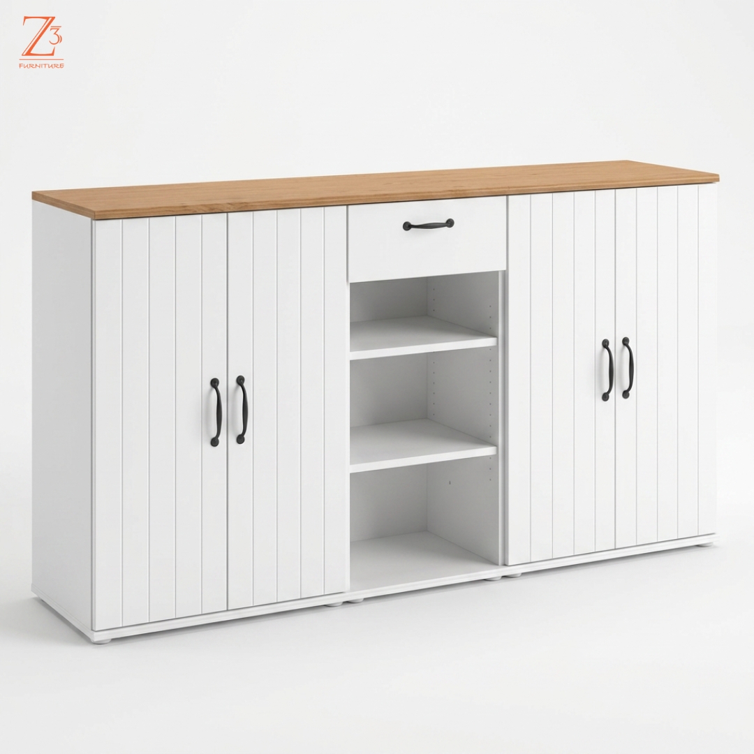 Nordic Sideboard White Storage Cabinet 2 Z cube Furniture