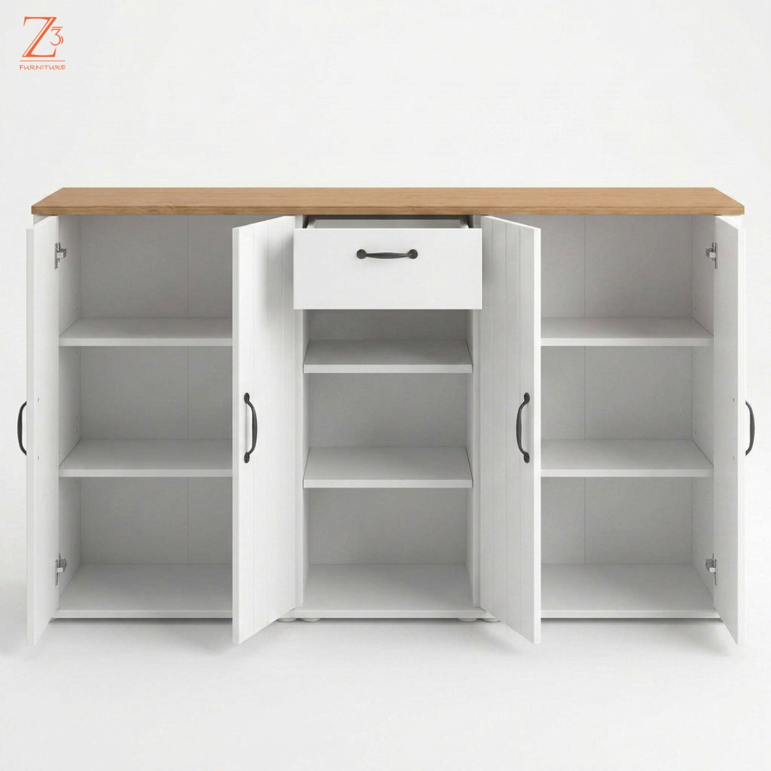 Nordic Sideboard White Storage Cabinet 3 Z cube Furniture