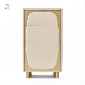 RegalAura 4 Drawer Chest of Drawers – Royal Gold zcube Furniture 1
