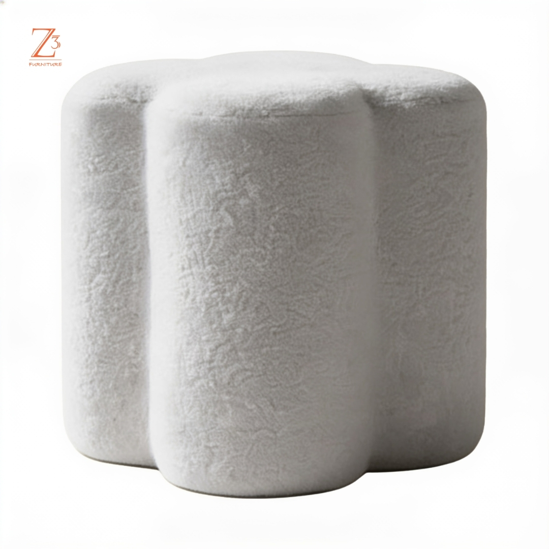 RemiBoucle Luxe Pouffe zcube Furniture 1