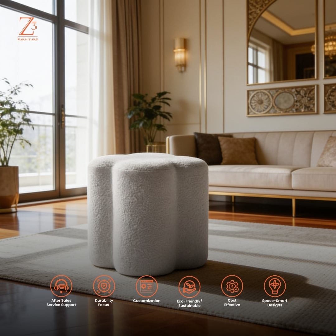 RemiBoucle Luxe Pouffe zcube Furniture 6