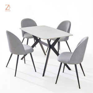 RikaStone 4 Seater Dining Set zcube Furniture 1