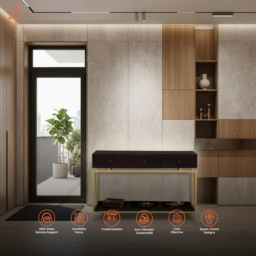 RoyalAura Console Table Z cube Furniture 6