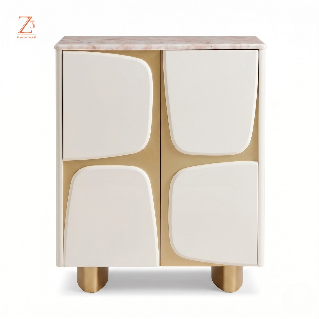 RoyalCellar Premium Bar Cabinet – Walnut Brown zcube Furniture 1