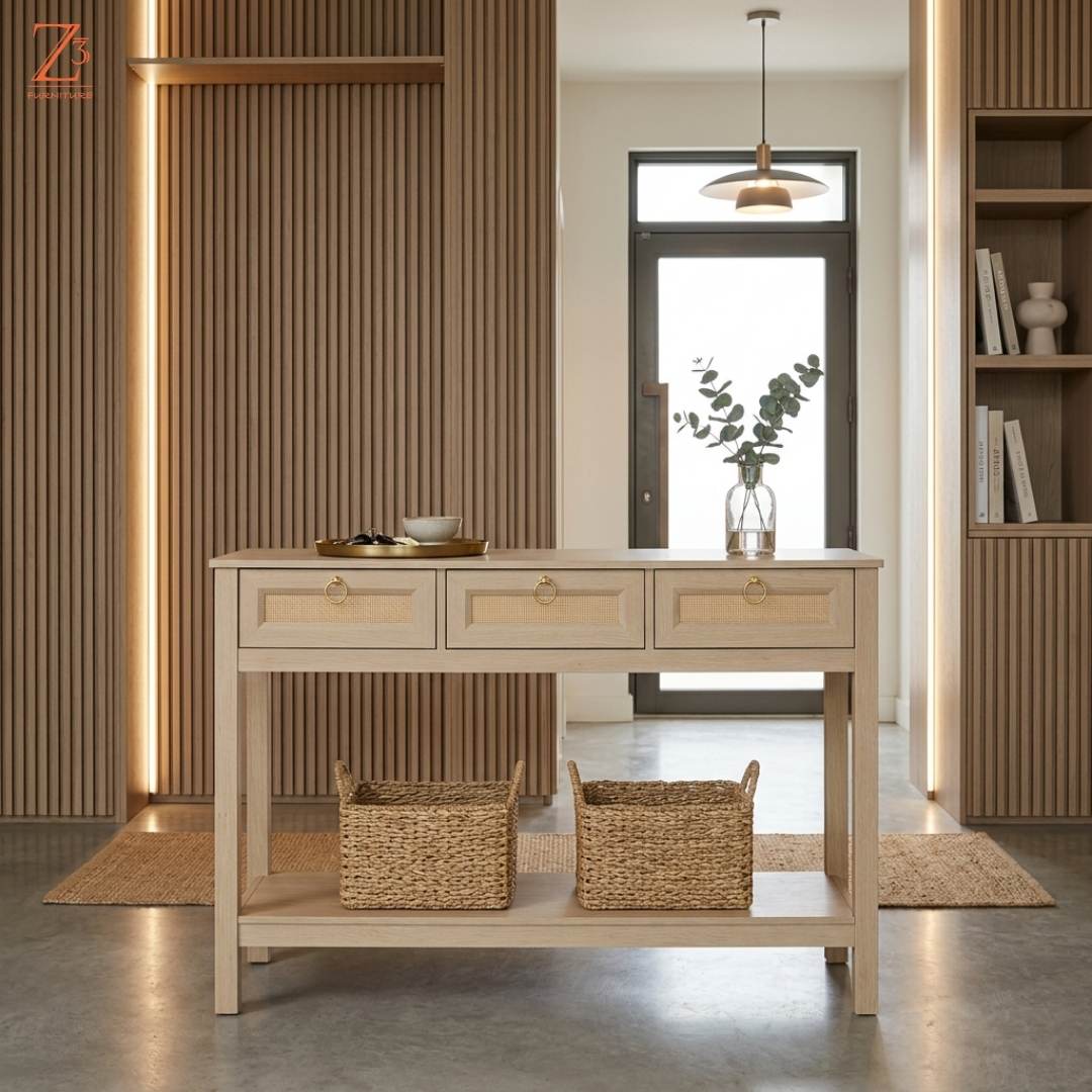 RusticAura Console Table Z cube Furniture 2