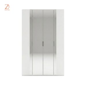 SilverNest 3 Door Wardrobe with Mirrors – Grey Zcube Furniture 1