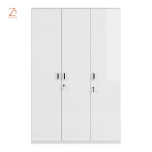 SnowVista 3 Door Wardrobe – White Zcube Furniture 1