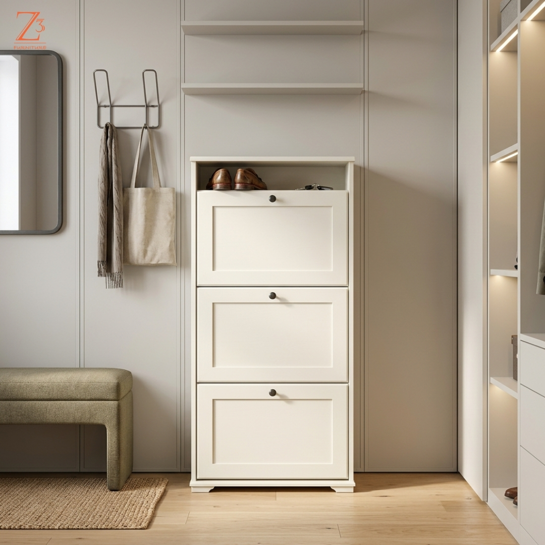 Urban Walnut Shoe Rack Z cube Furniture 2