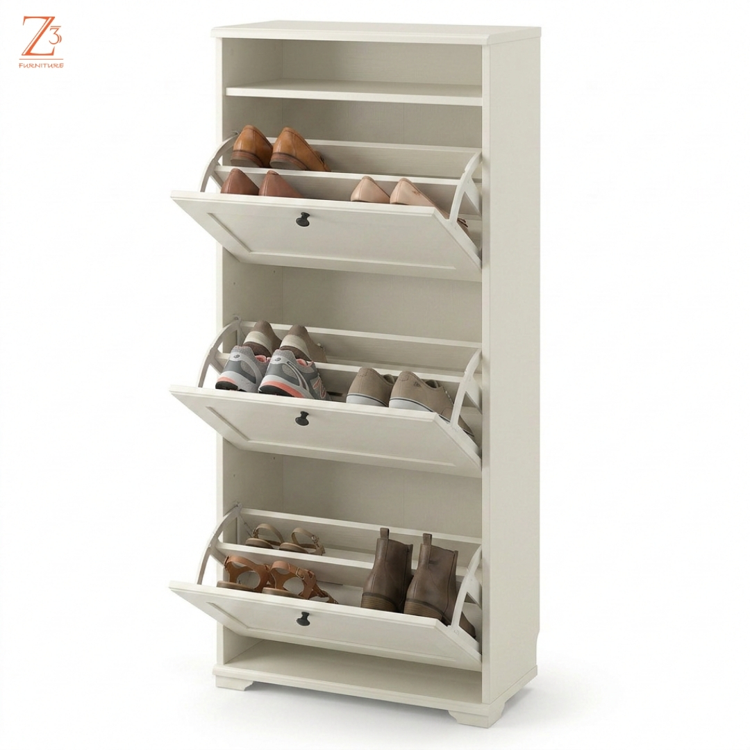 Urban Walnut Shoe Rack Z cube Furniture 4
