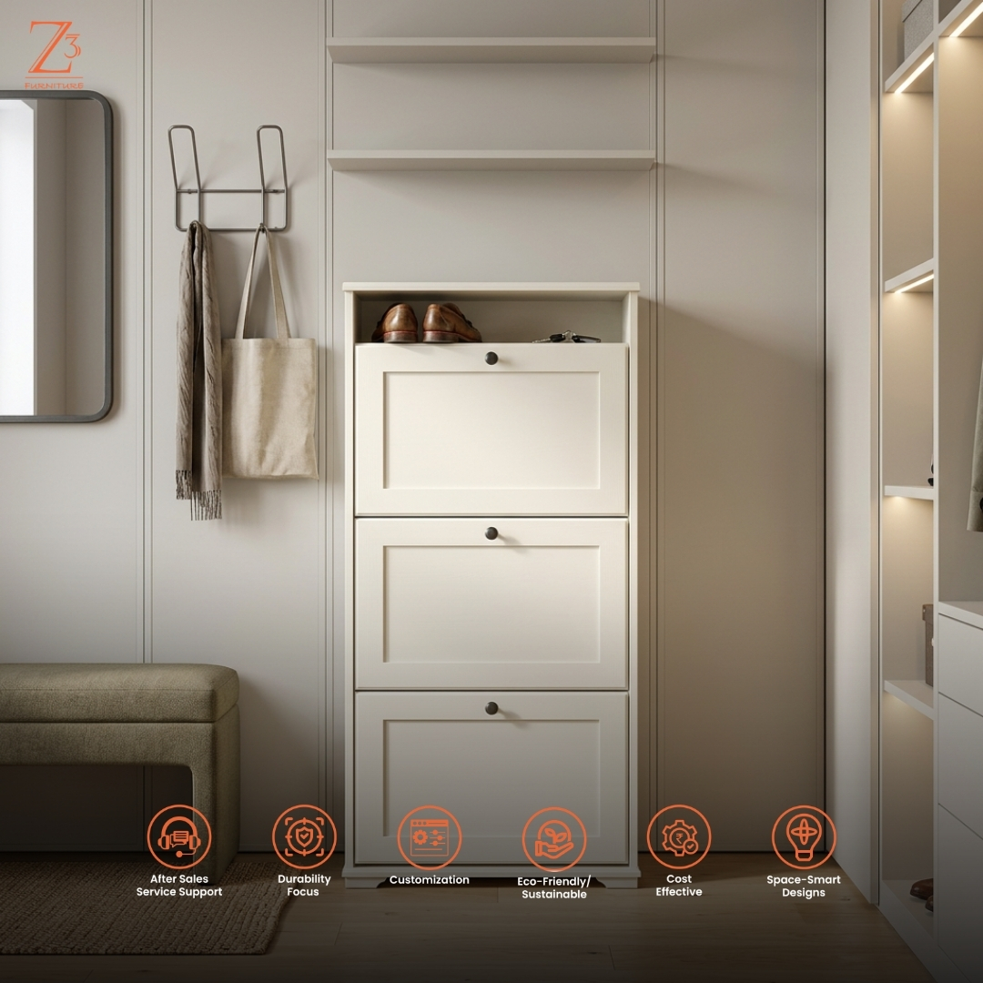 Urban Walnut Shoe Rack Z cube Furniture 6