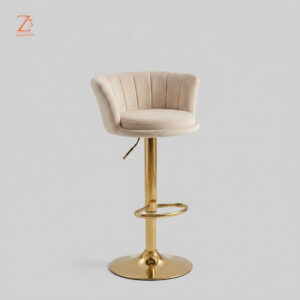 Velora Luxe Adjustable Bar Chair – Sand Beige zcube Furniture 1