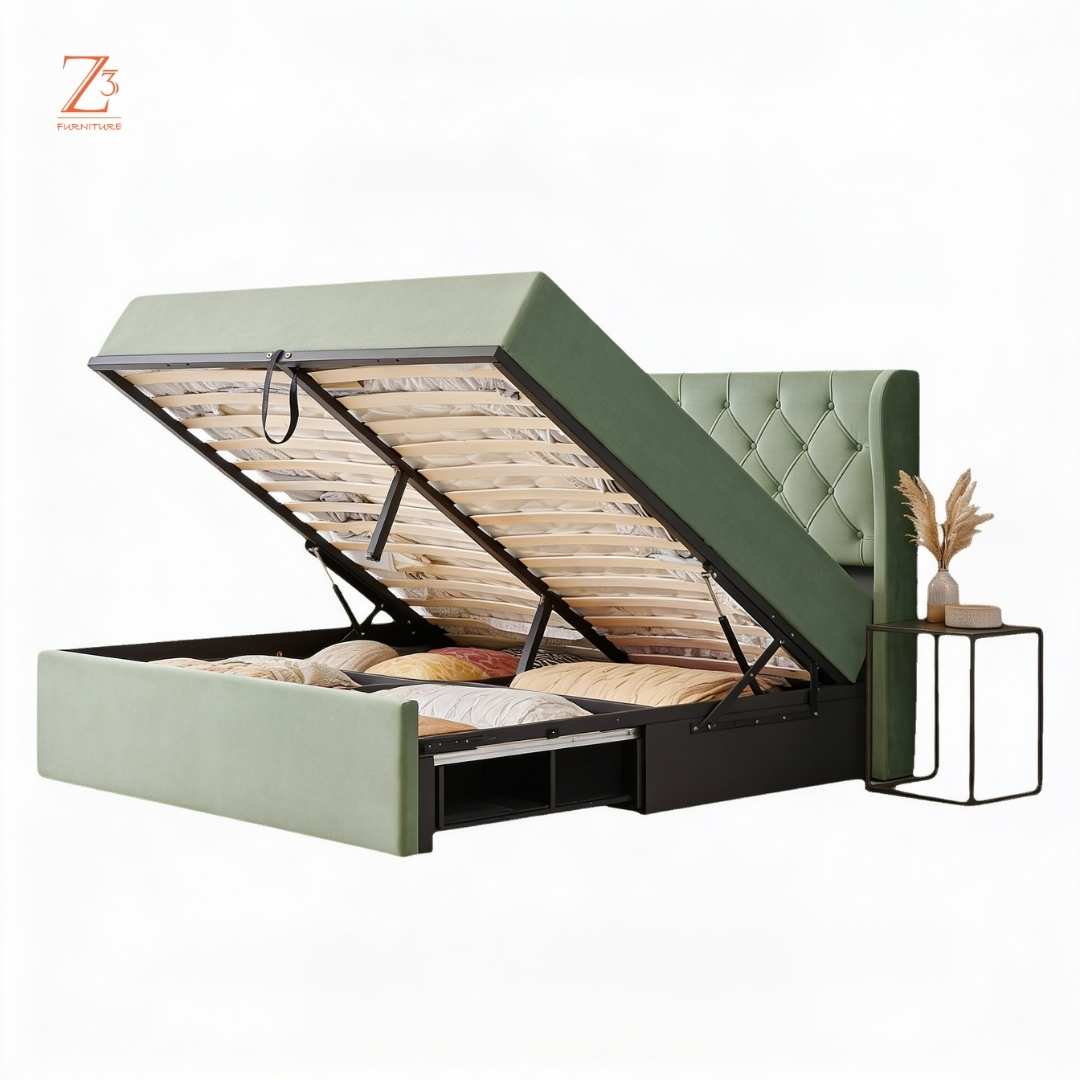 VerdeLux Hydraulic Queen Bed zcube furniture 4