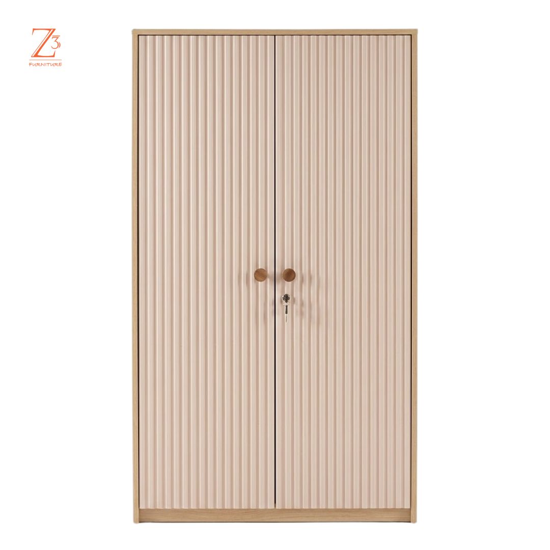 WalnutEdge 2 Door Wardrobe – Brown Zcube Furniture 1