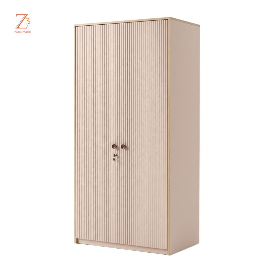 WalnutEdge 2 Door Wardrobe – Brown Zcube Furniture 5