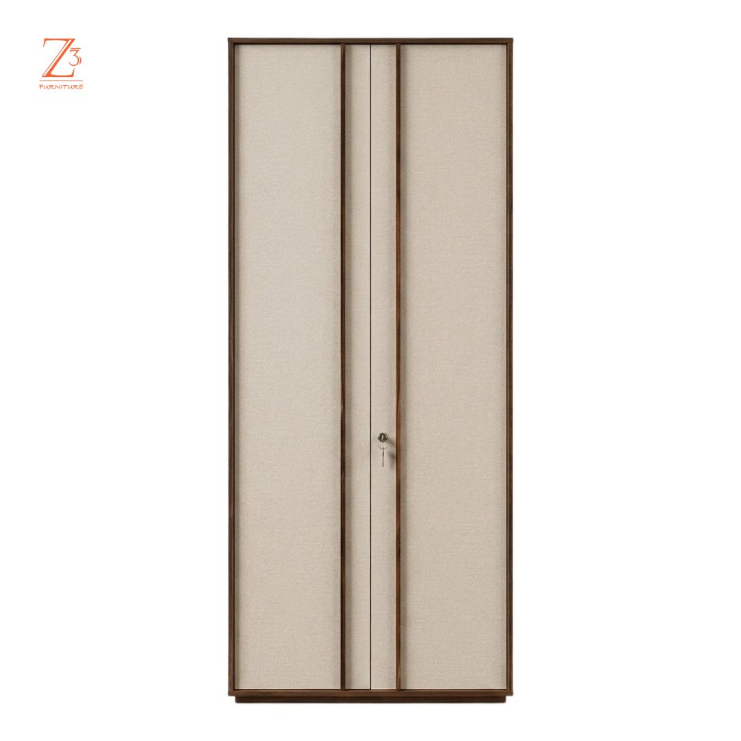 Zenora 2 Door Wardrobe – Walnut Brown Zcube Furniture 1