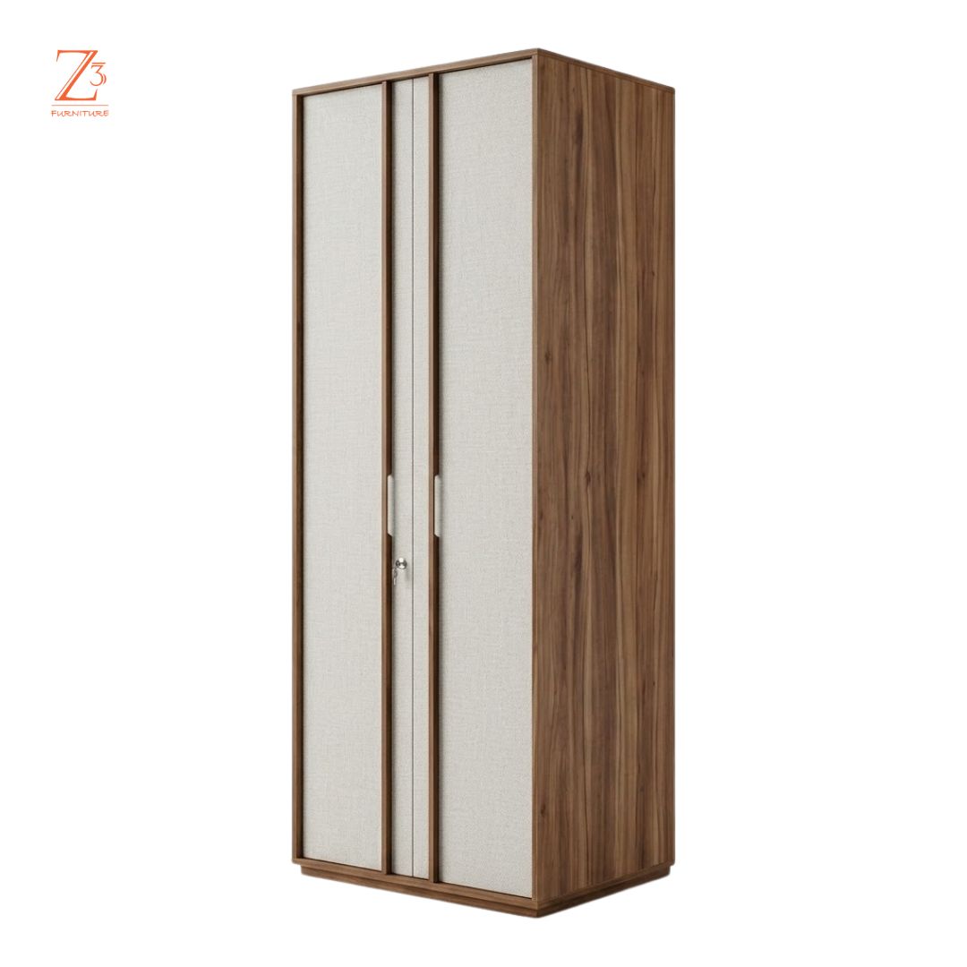 Zenora 2 Door Wardrobe – Walnut Brown Zcube Furniture 5